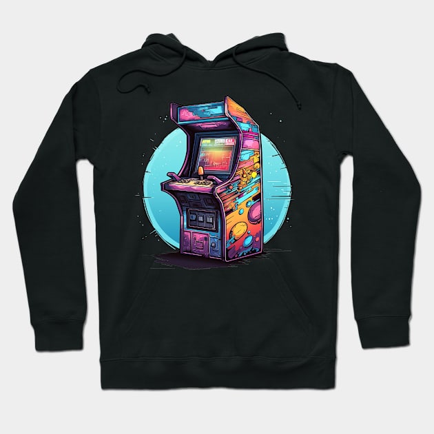 Retro colorful arcade game Hoodie by OurCCDesign